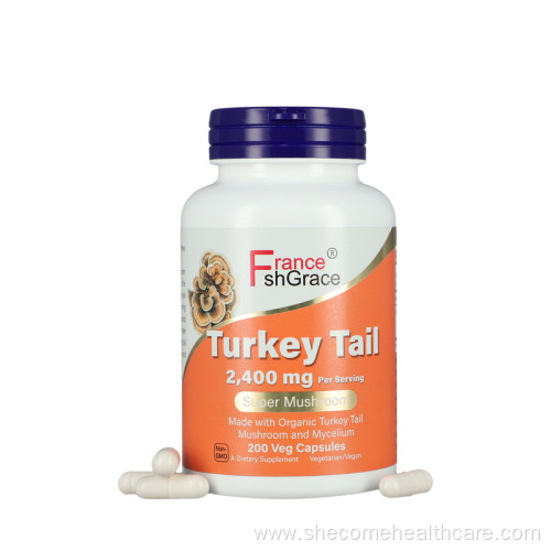 Mushroom Made with Mycelium Turkey Tail Mushroom Capsules